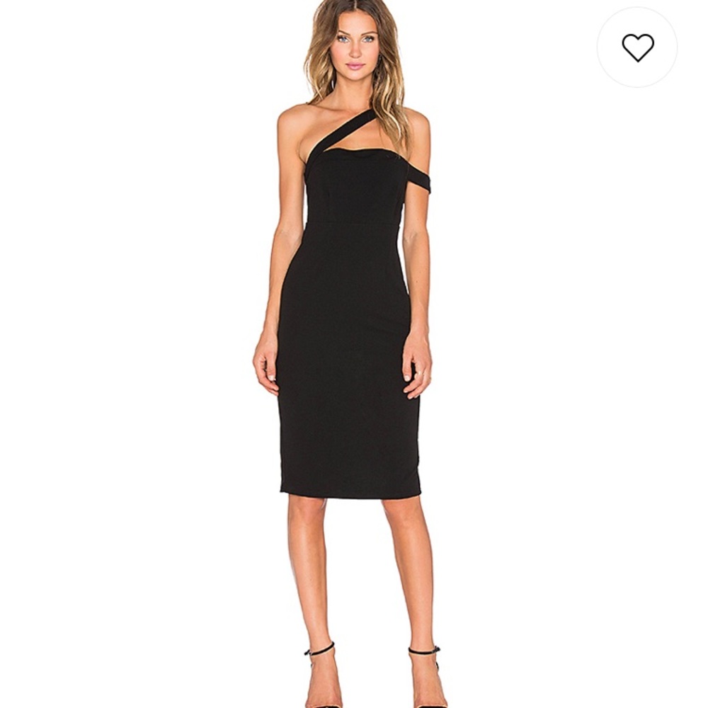 x Love Indie Strap Me Up Midi Dress in Black